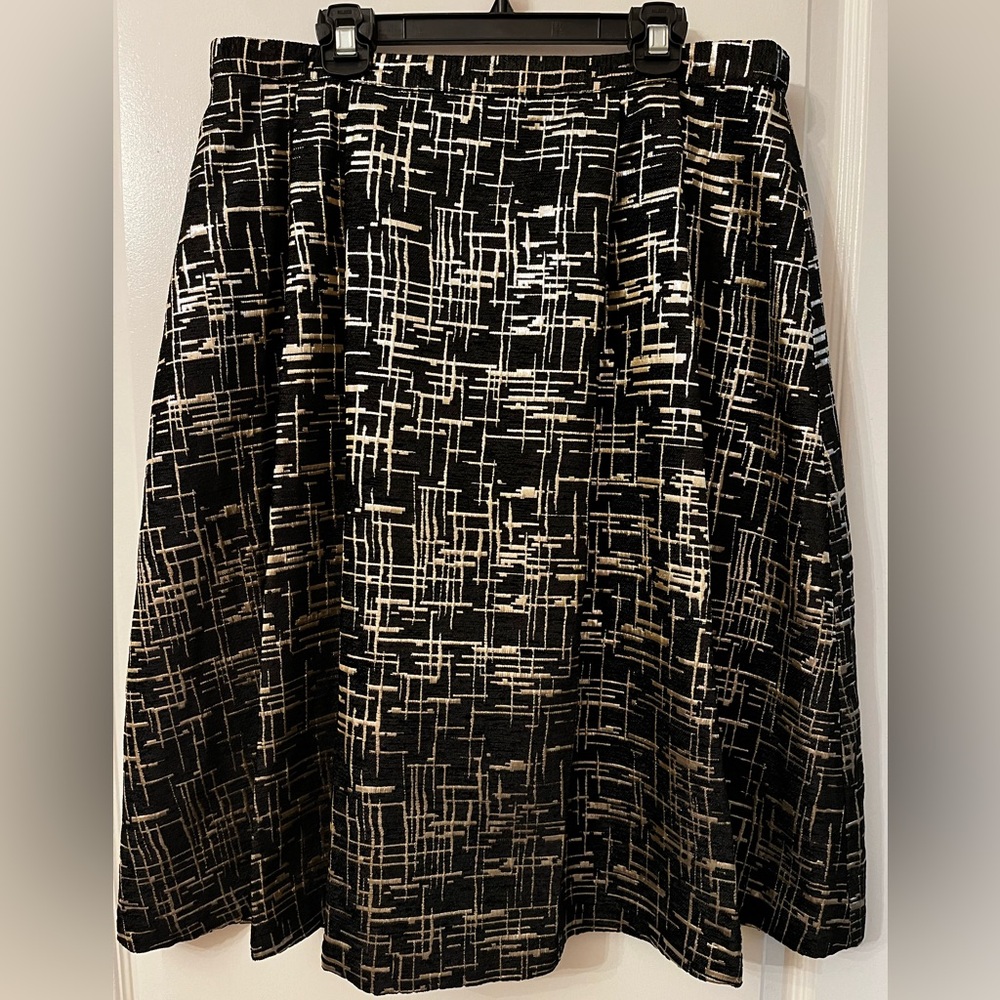 Alex Marie A Line Pleated Midi Skirt